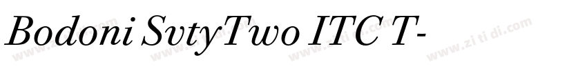 Bodoni SvtyTwo ITC T字体转换